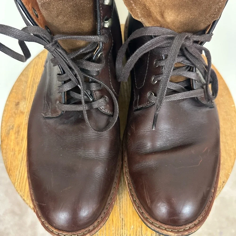 Allen Edmonds Higgins Mill 7562 Mens US 11 D Brown Leather Lace Up Ankle Boots